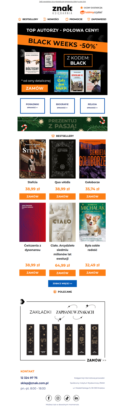 Hitowi autorzy za połowę ceny! ⚫