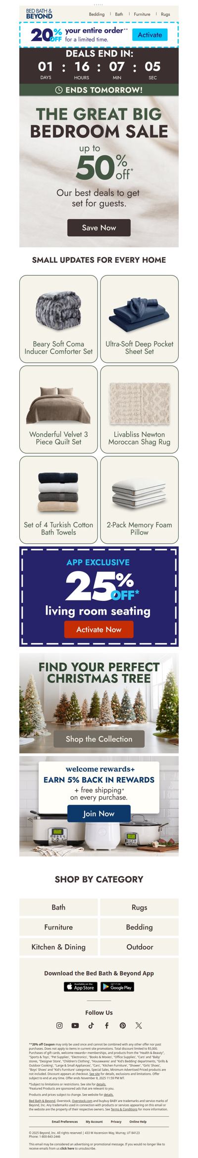 Up to 50% off ends tomorrow 🛋️