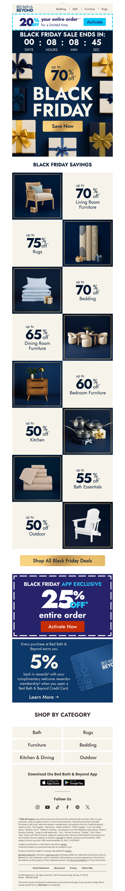 It’s Live: Up to 70% off + EXTRA 25% in app!