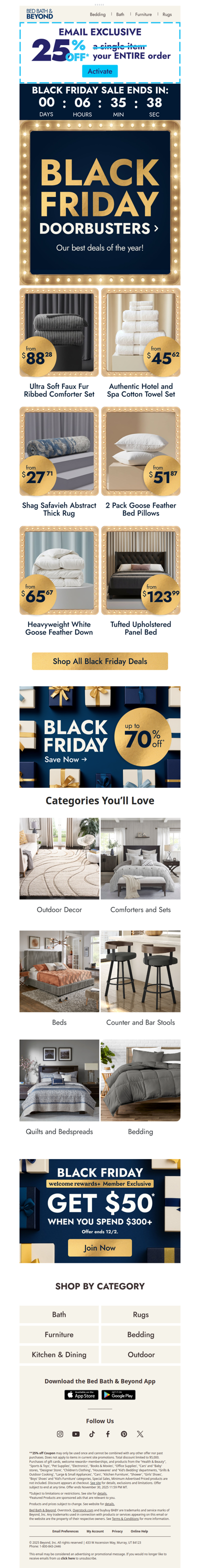 EMAIL EXCLUSIVE: up to 70% + 25% off entire order 🎉