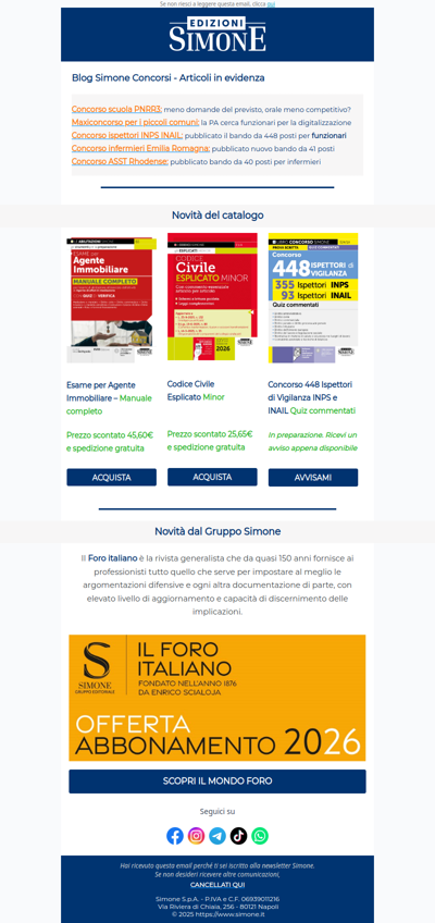 Concorsi del momento e novità - Edizioni Simone