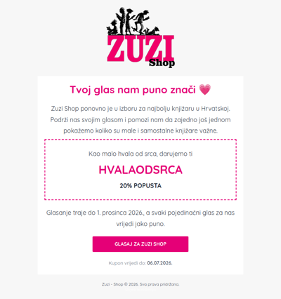 Tvoj glas nam puno znači 💗